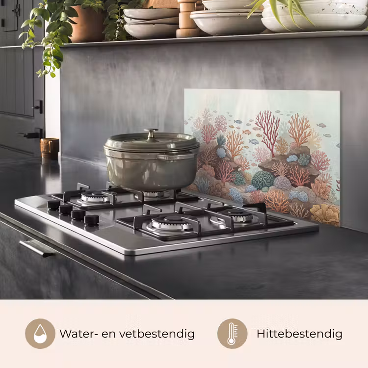Spatscherm keuken - Onderwater - Koraal - Vis - Natuur — 7
