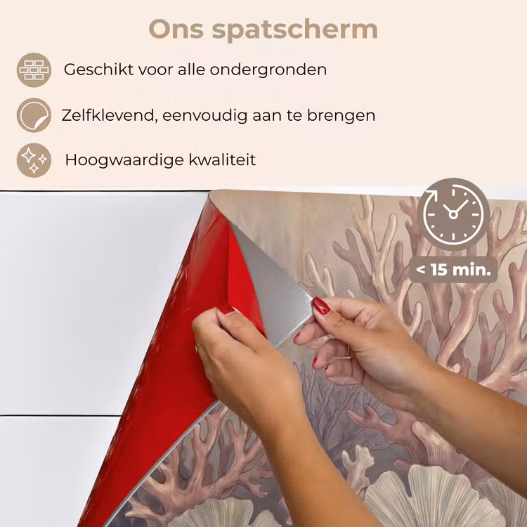 Spatscherm keuken - Plant - Bladeren - Zee - Illustratie - Groen — 4