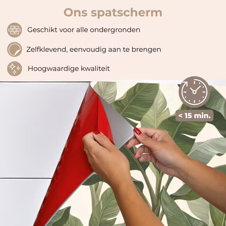 Spatscherm keuken - Planten - Bladeren - Tropisch - Groen — 4