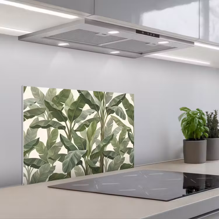 Spatscherm keuken - Planten - Bladeren - Tropisch - Groen — 5