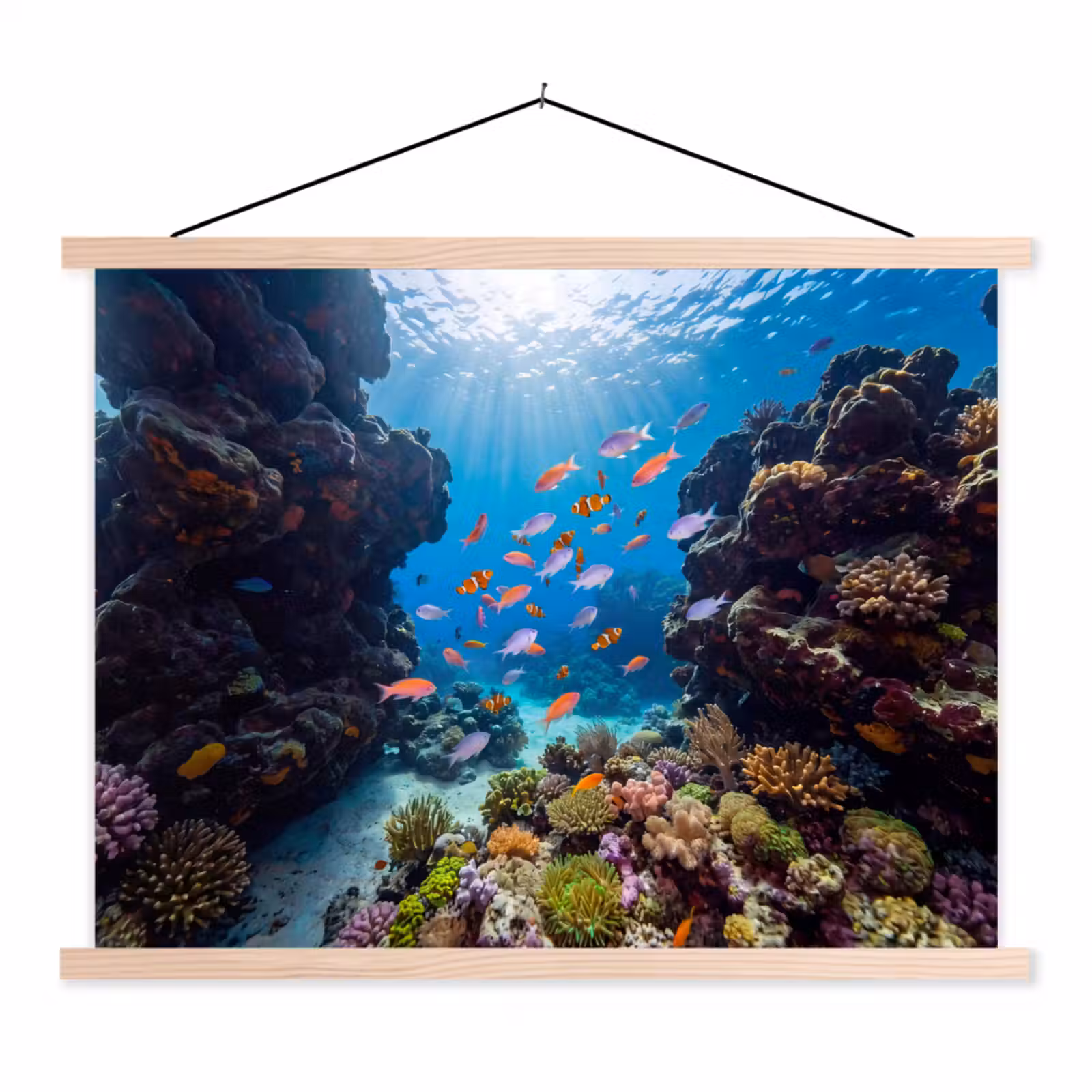 Schoolplaat - Vis - Koraalrif - Onderwater - Levendig - Blauw — 1