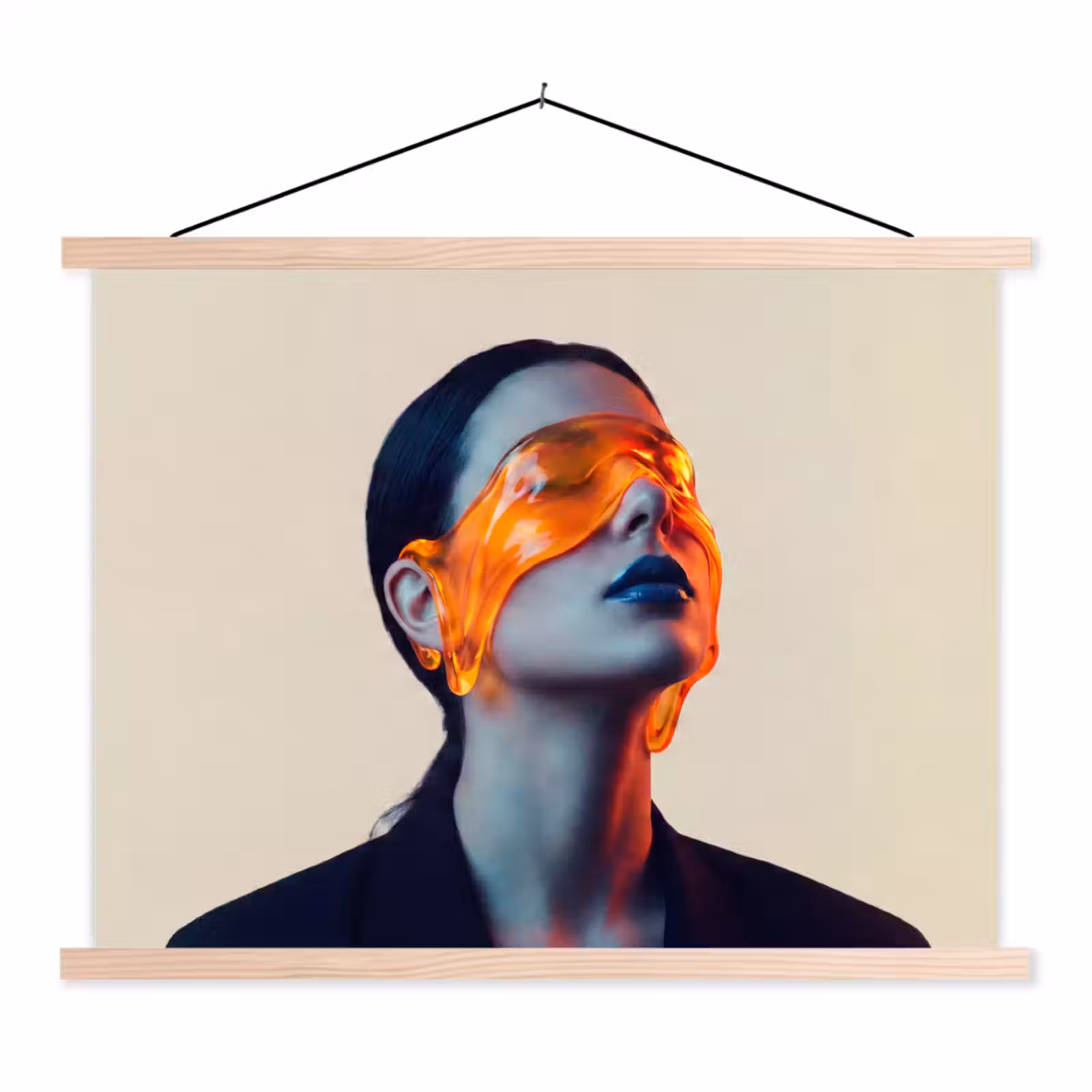 Schoolplaat - Vrouw - Oranje - Abstract - Modern - Kleurrijk — 1