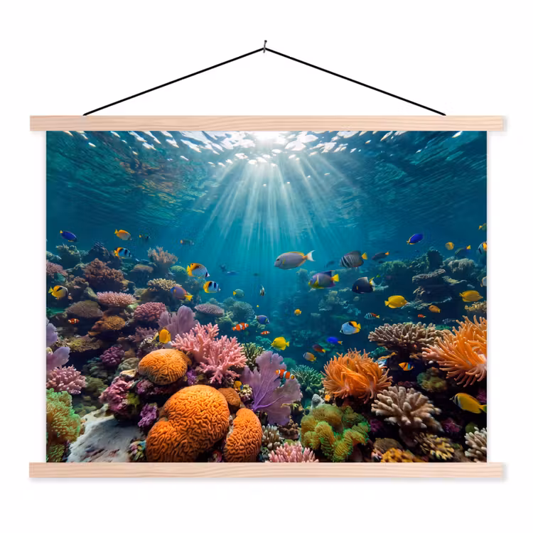 Schoolplaat - Vis - Koraal - Oceaan - Natuur - Kleurrijk — 1