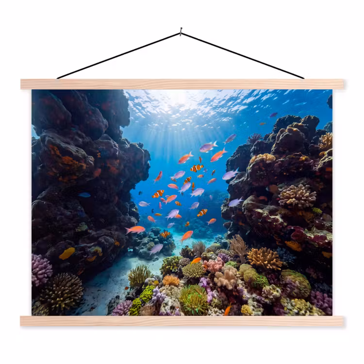 Schoolplaat - Vis - Koraalrif - Onderwater - Levendig - Blauw — 1