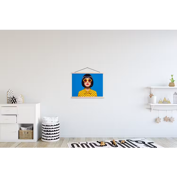 Schoolplaat - Vrouw - Zonnebril - Pop Art - Portret - Geel — 3