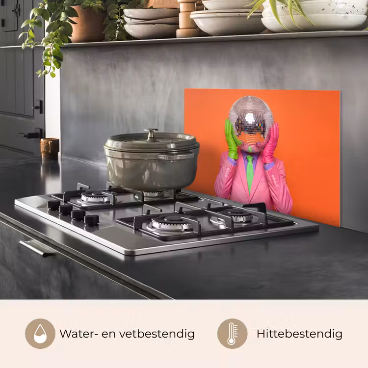 Spatscherm keuken - Kunst - Disco bal - Kleurrijk - Modern - Studio — 7