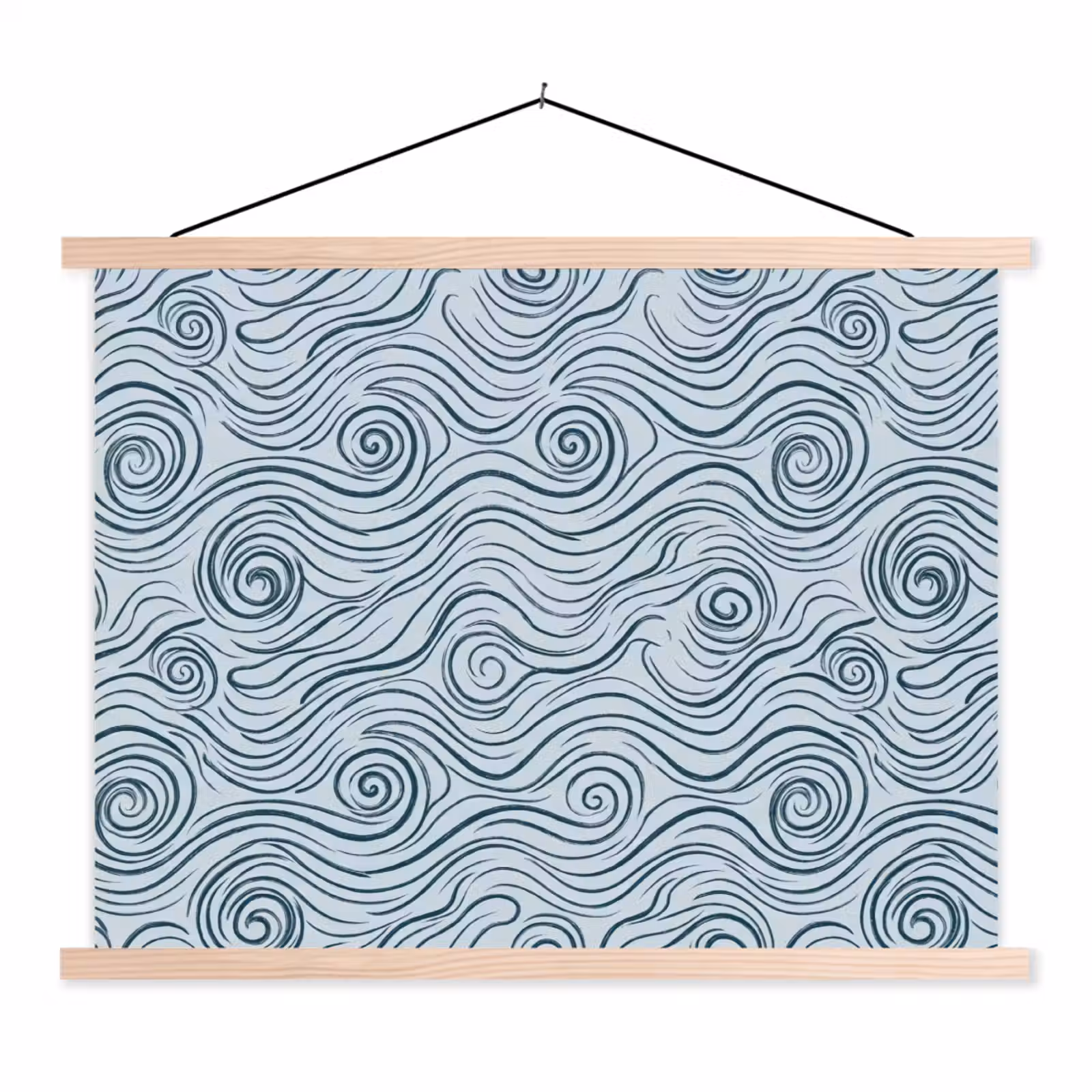 Schoolplaat - Patroon - Golven - Abstract - Modern - Blauw — 1