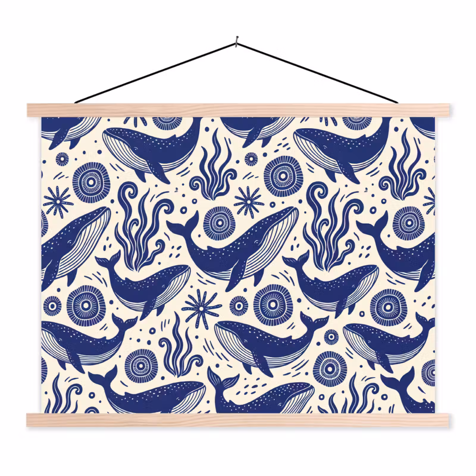 Schoolplaat - Walvis - Onderwater - Dieren - Abstract - Blauw — 1