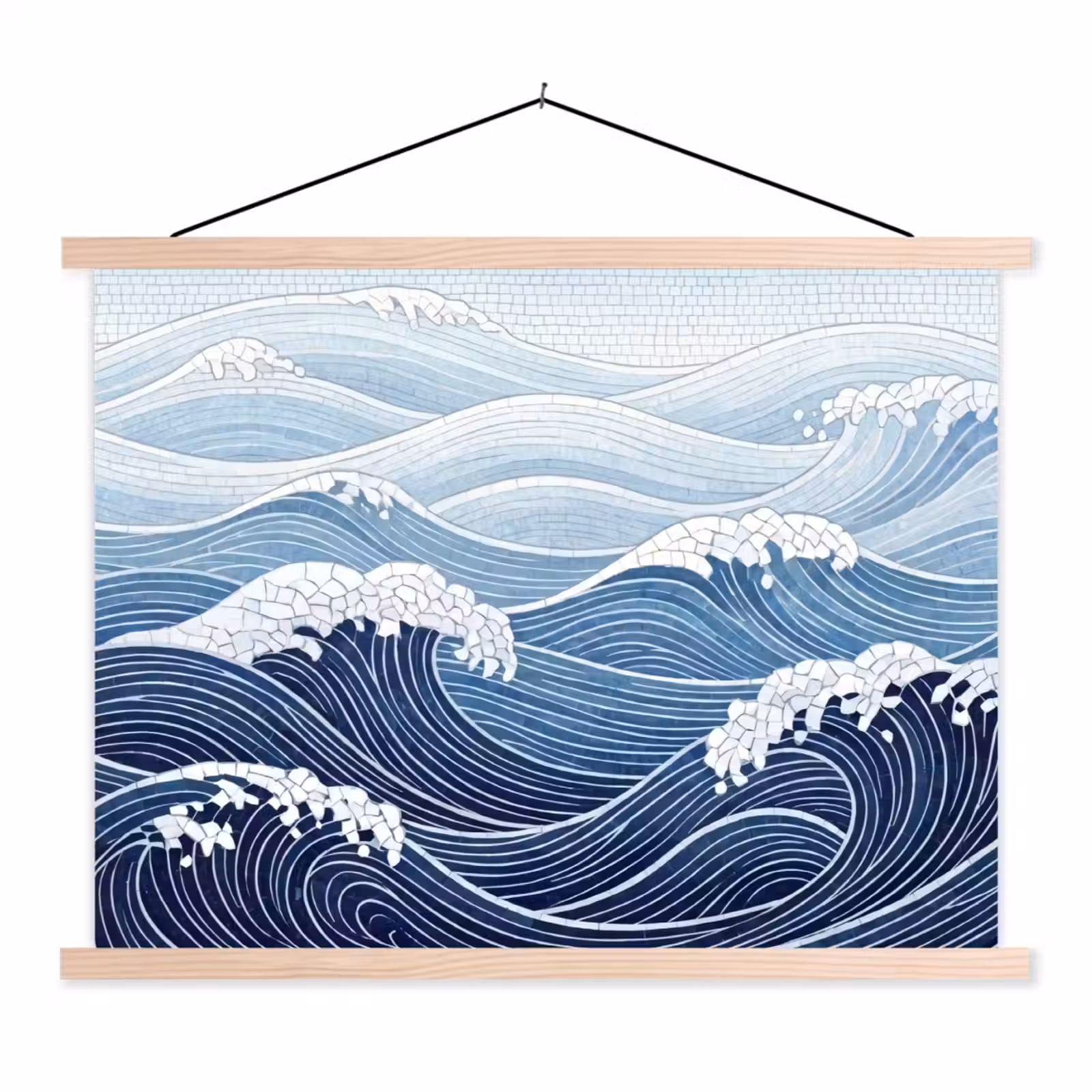 Schoolplaat - Water - Mozaïek - Landschap - Modern - Blauw — 1
