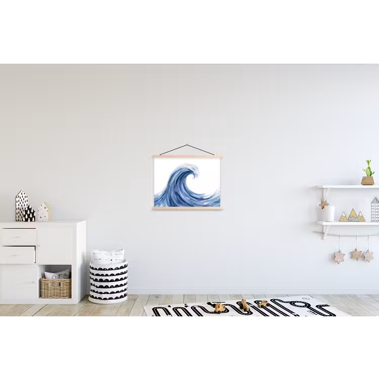 Schoolplaat - Water - Beweging - Natuur - Modern - Blauw — 3
