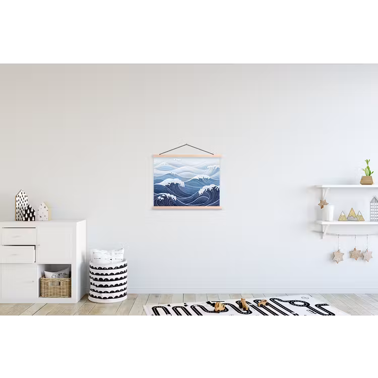 Schoolplaat - Water - Mozaïek - Landschap - Modern - Blauw — 3