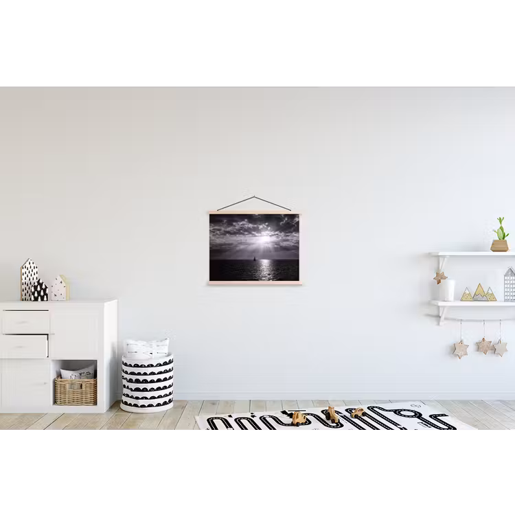 Schoolplaat - Water - Boot - Lucht - Natuur - Zwart-wit — 3