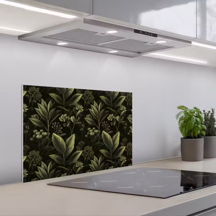 Spatscherm keuken - Klassiek - Donker - Botanisch - Planten — 5