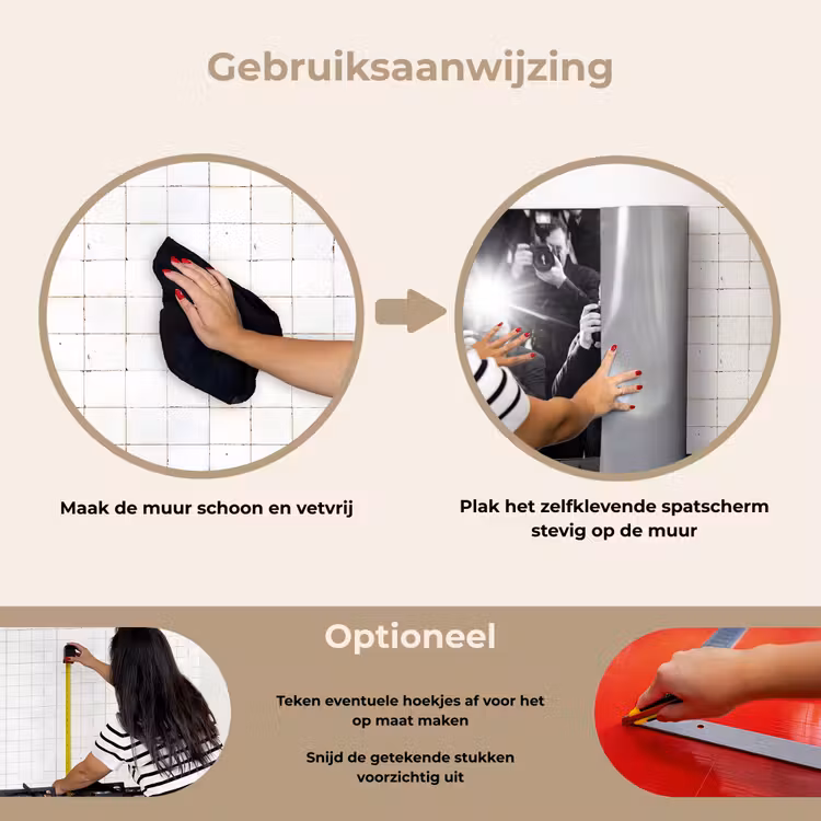 Spatscherm keuken - Mensen - Camera - Flitslicht - Zwart-wit - Media — 8