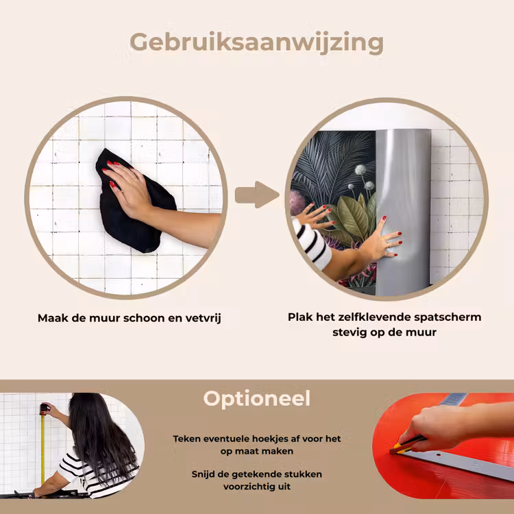 Spatscherm keuken - Planten - Tropisch - Botanisch - Donker - Groen — 8