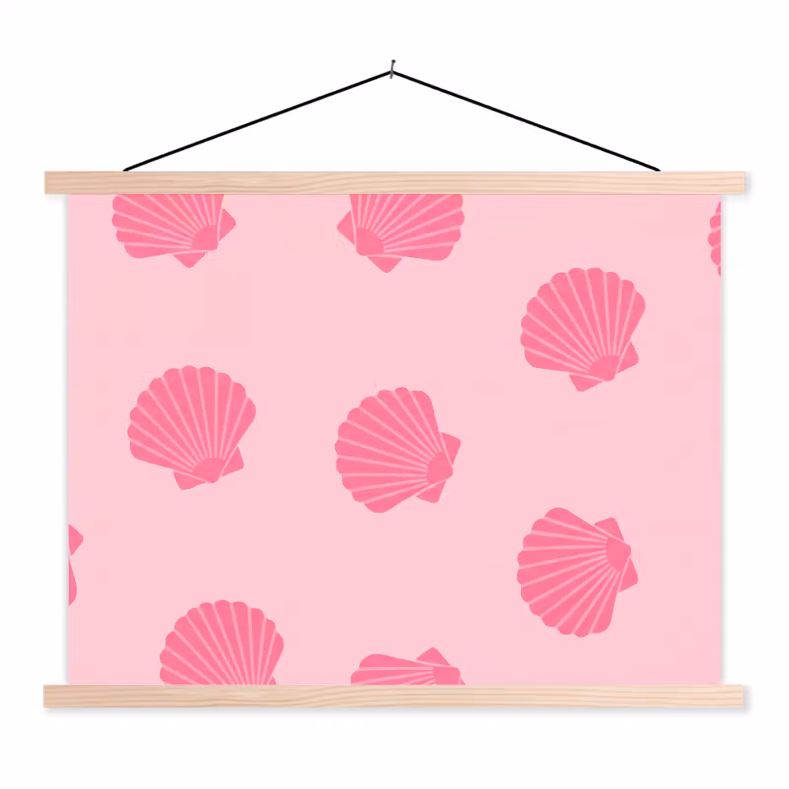 Schoolplaat - Schelp - Patroon - Zee - Modern - Roze — 1