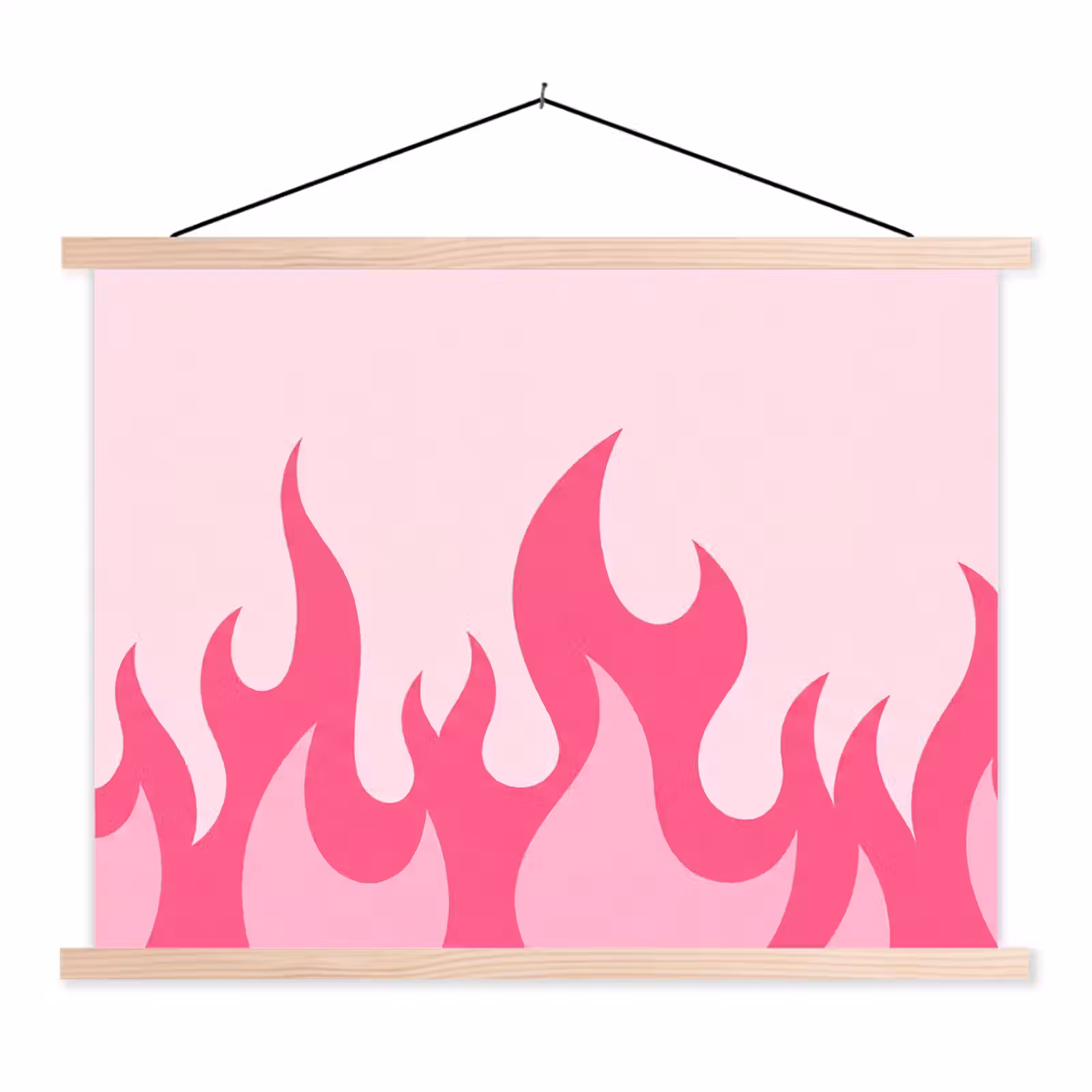 Schoolplaat - Vlammen - Patroon - Abstract - Modern - Roze — 1