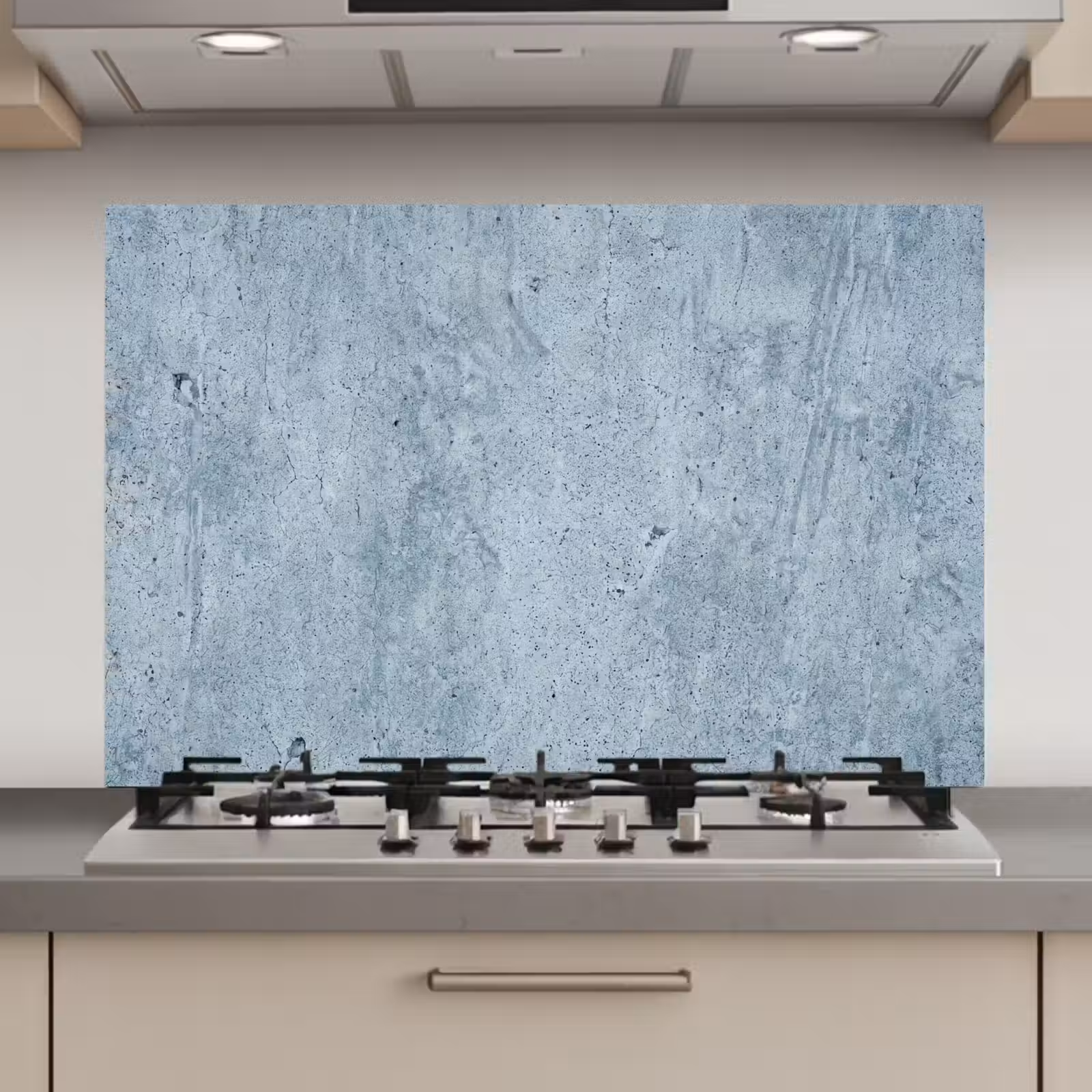 Spatscherm keuken - Oppervlak - Ruw - Abstract - Modern - Grijs — 1