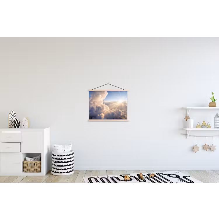 Schoolplaat - Wolken - Zonnestralen - Natuur - Wit — 3
