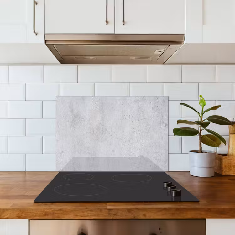 Spatscherm keuken - Beton - Textuur - Achtergrond - Grijs - Industrieel — 6
