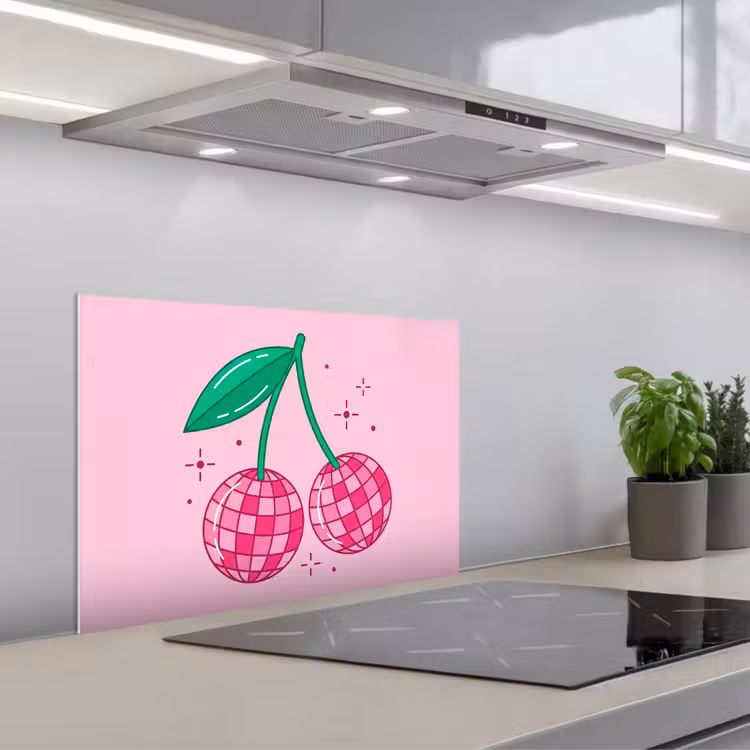 Spatscherm keuken - Decoratie - Disco-bal - Feest - Roze — 5