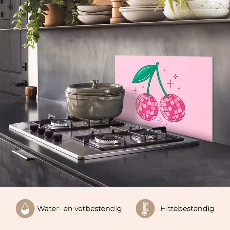 Spatscherm keuken - Decoratie - Disco-bal - Feest - Roze — 7