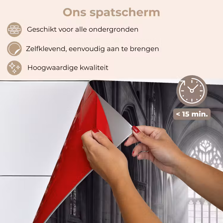 Spatscherm keuken - Kerk - Interieur - Lichtstralen - Architectuur - Klassiek — 4