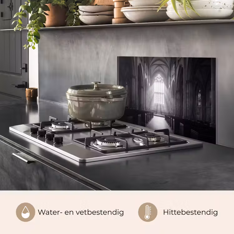 Spatscherm keuken - Kerk - Interieur - Lichtstralen - Architectuur - Klassiek — 7