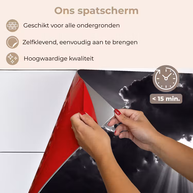 Spatscherm keuken - Licht - Wolken - Zee - Zwart-wit - Natuur — 4
