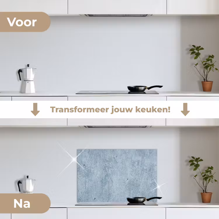 Spatscherm keuken - Oppervlak - Ruw - Abstract - Modern - Grijs — 3