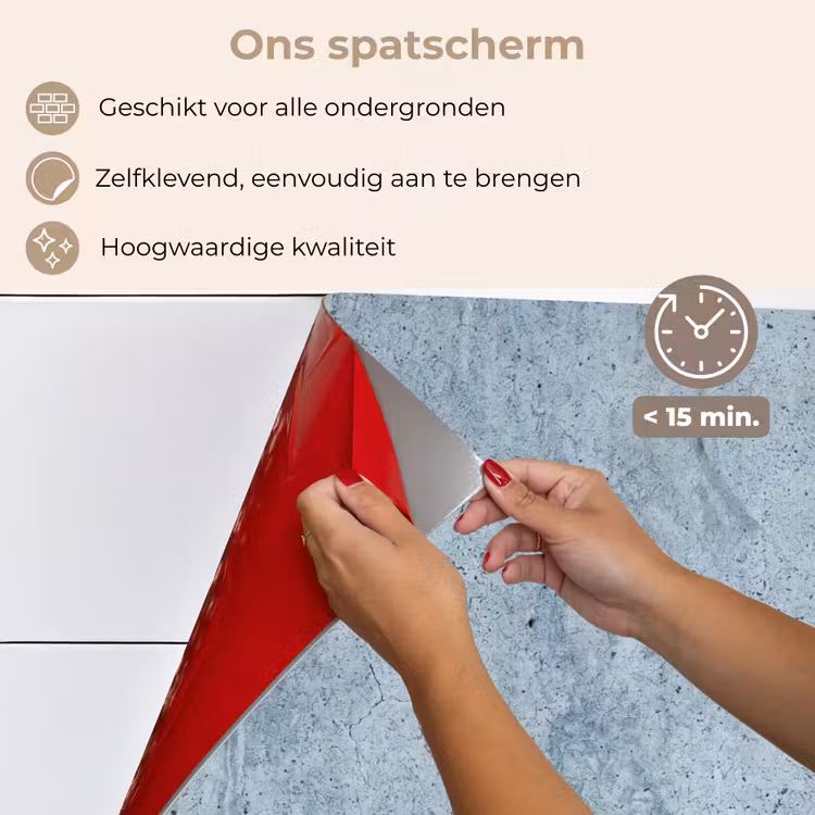 Spatscherm keuken - Oppervlak - Ruw - Abstract - Modern - Grijs — 4