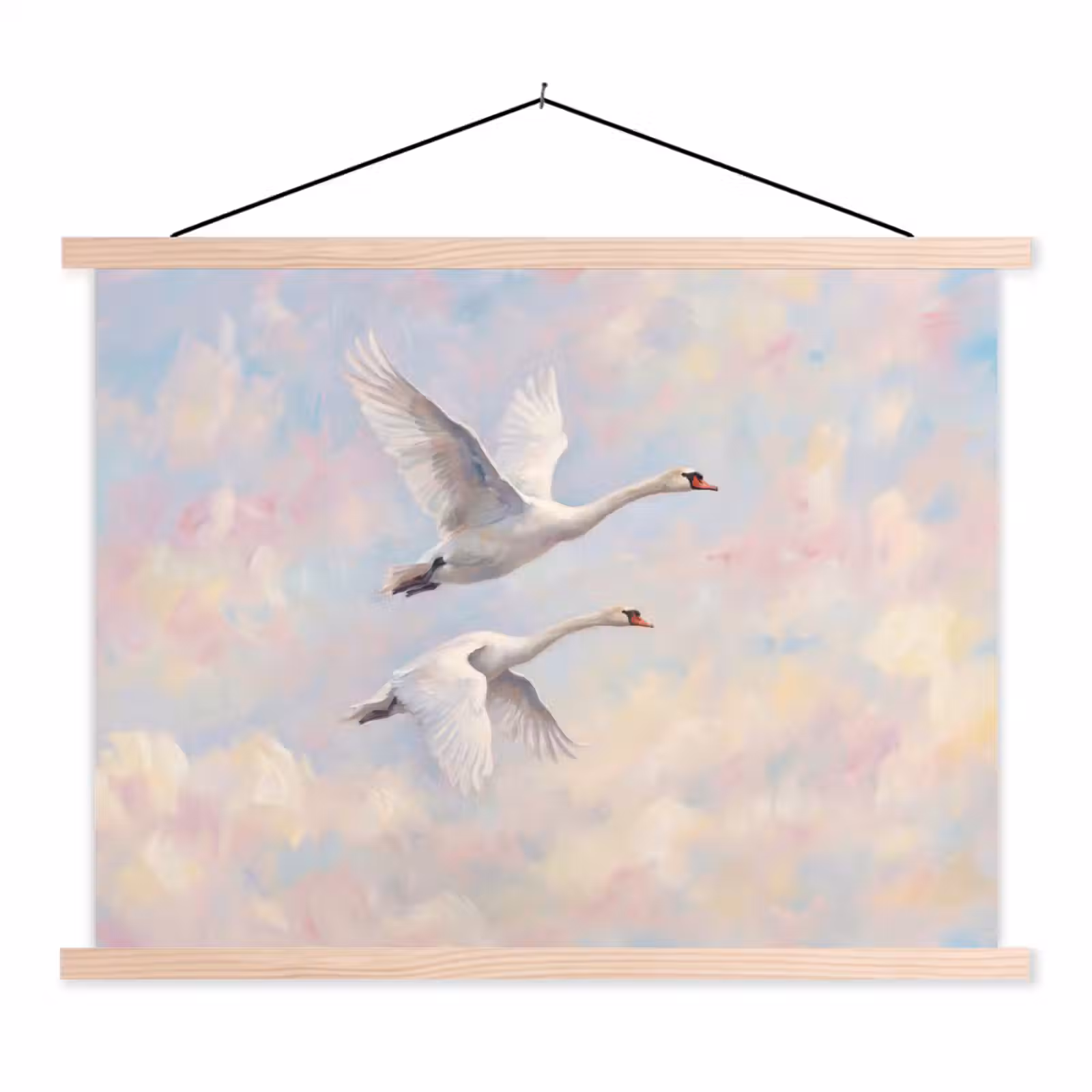 Schoolplaat - Vogel - Vliegend - Lucht - Modern - Pastel — 1