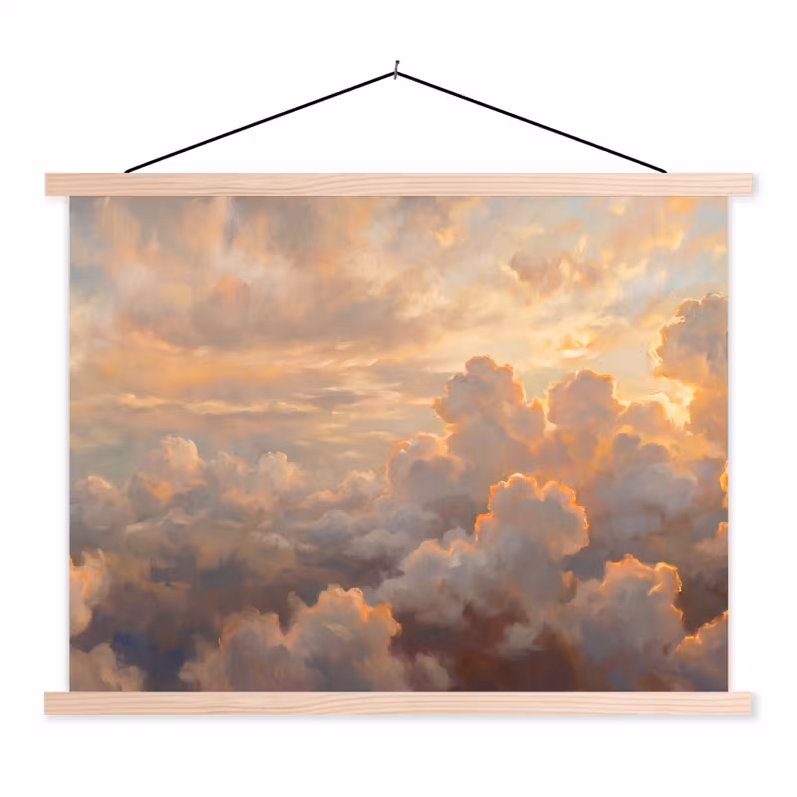 Schoolplaat - Wolken - Zonsondergang - Natuur - Abstract - Goud — 1