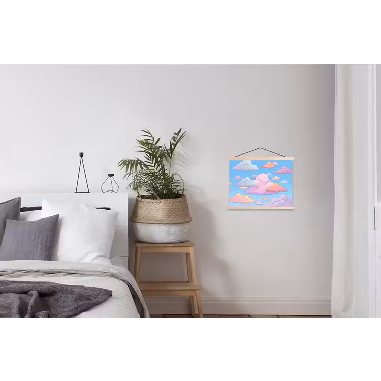 Schoolplaat - Wolk - Lucht - Natuur - Illustratie - Pastel — 2