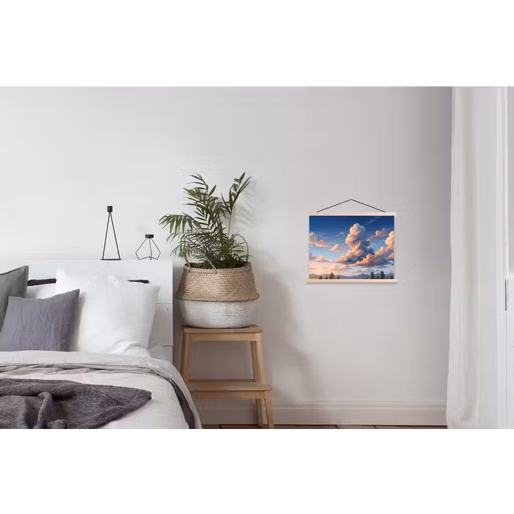 Schoolplaat - Wolken - Daghemel - Natuur - Illustratie - Oranje — 2