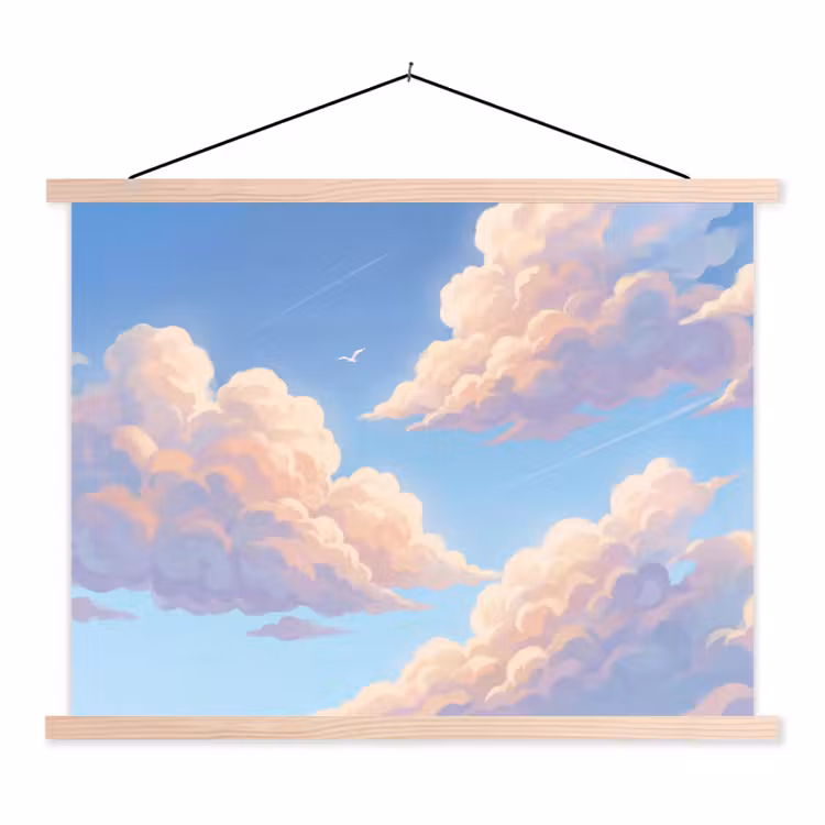 Schoolplaat - Wolken - Lucht - Natuur - Blauw — 1