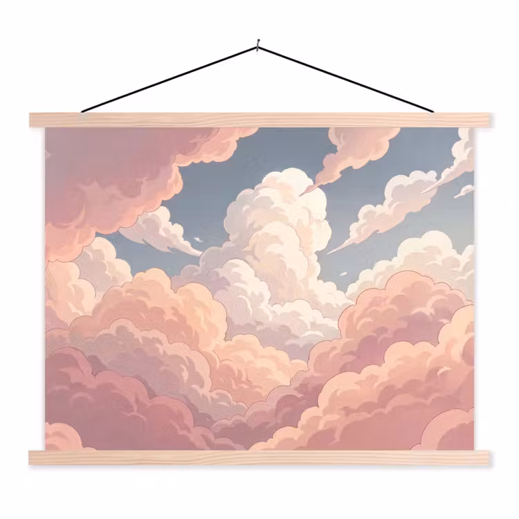 Schoolplaat - Wolken - Lucht - Natuur - Pastel - Roze — 1