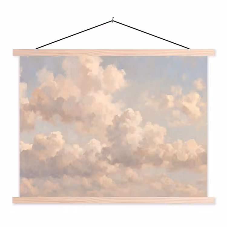Schoolplaat - Wolken - Zacht - Natuur - Klassiek - Beige — 1