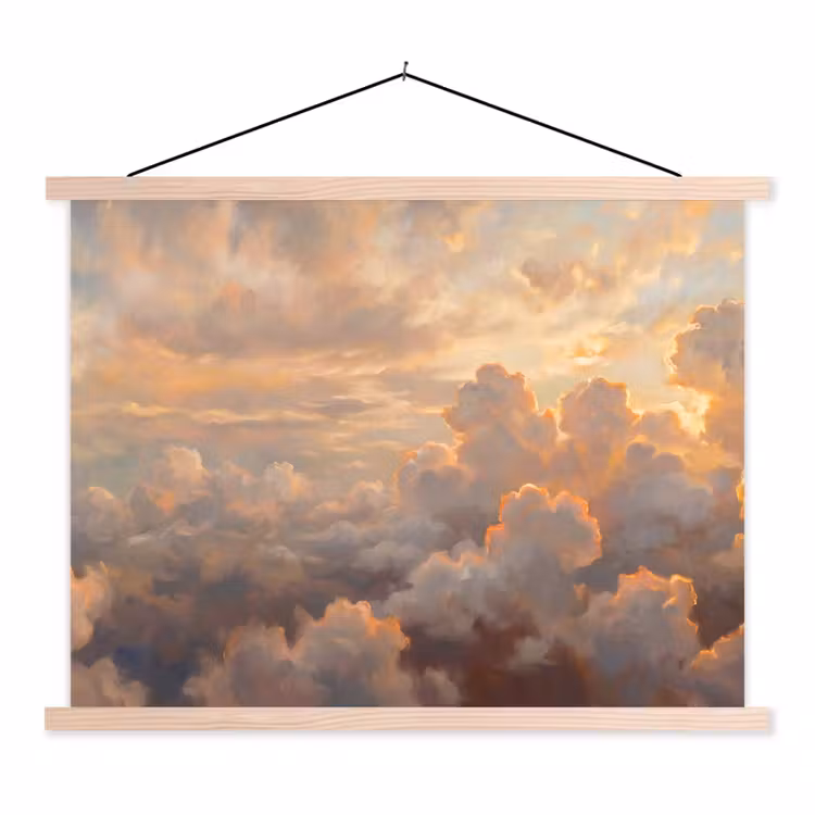 Schoolplaat - Wolken - Zonsondergang - Natuur - Abstract - Goud — 1