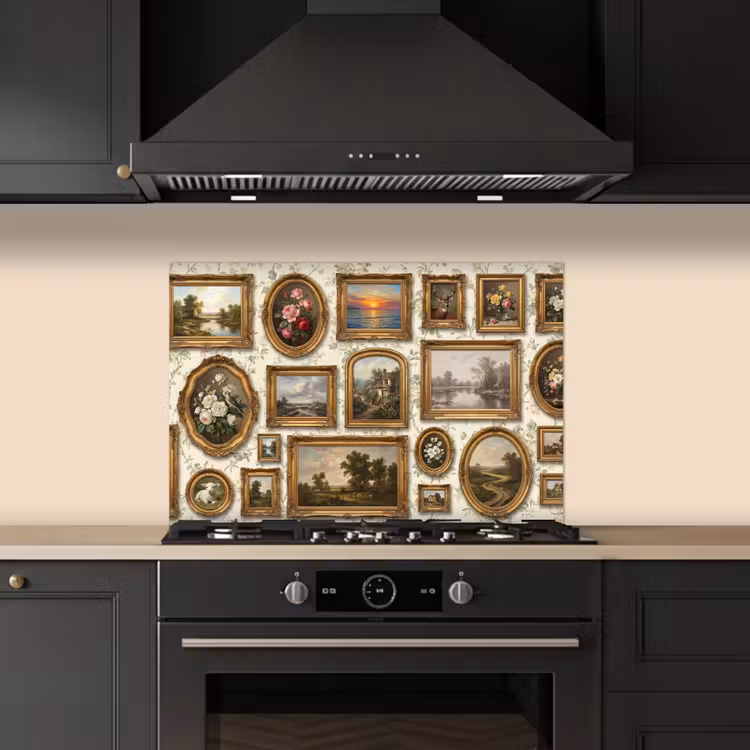 Spatscherm keuken - Bloemen - Roze - Stilleven - Klassiek — 2