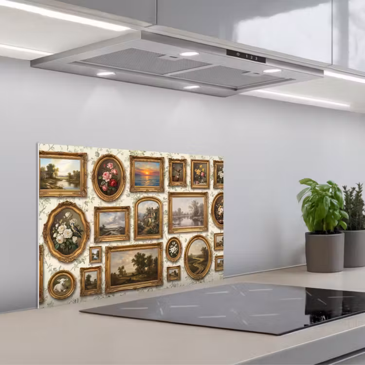 Spatscherm keuken - Bloemen - Roze - Stilleven - Klassiek — 5