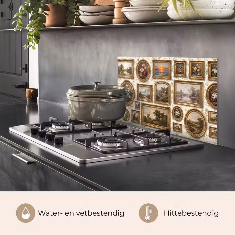 Spatscherm keuken - Bloemen - Roze - Stilleven - Klassiek — 7