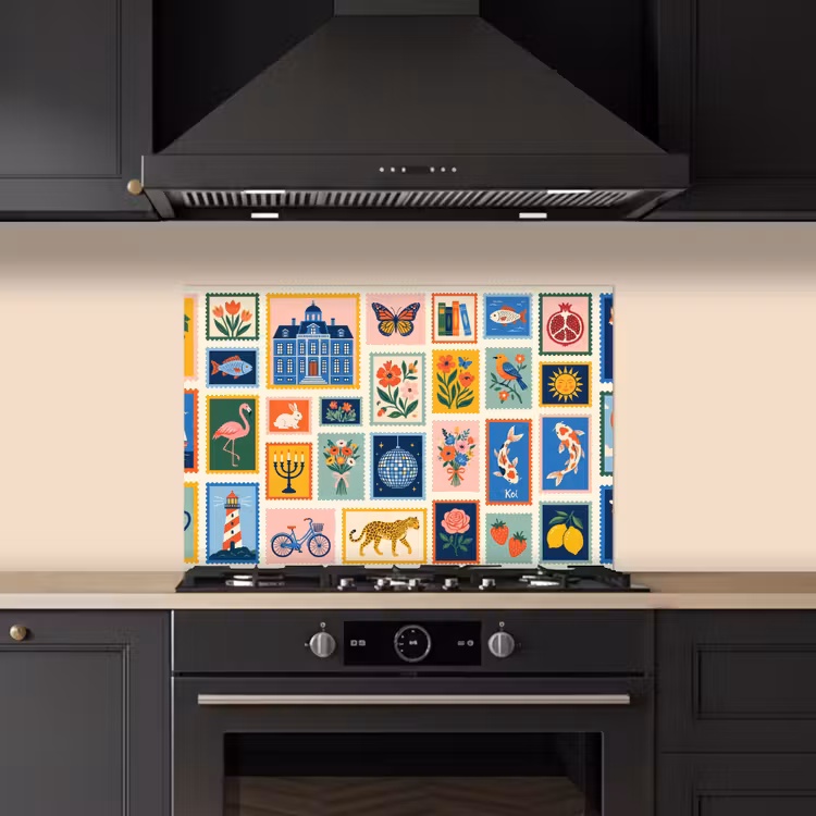 Spatscherm keuken - Gebouw - Koepel - Architectuur - Klassiek - Grijs — 2