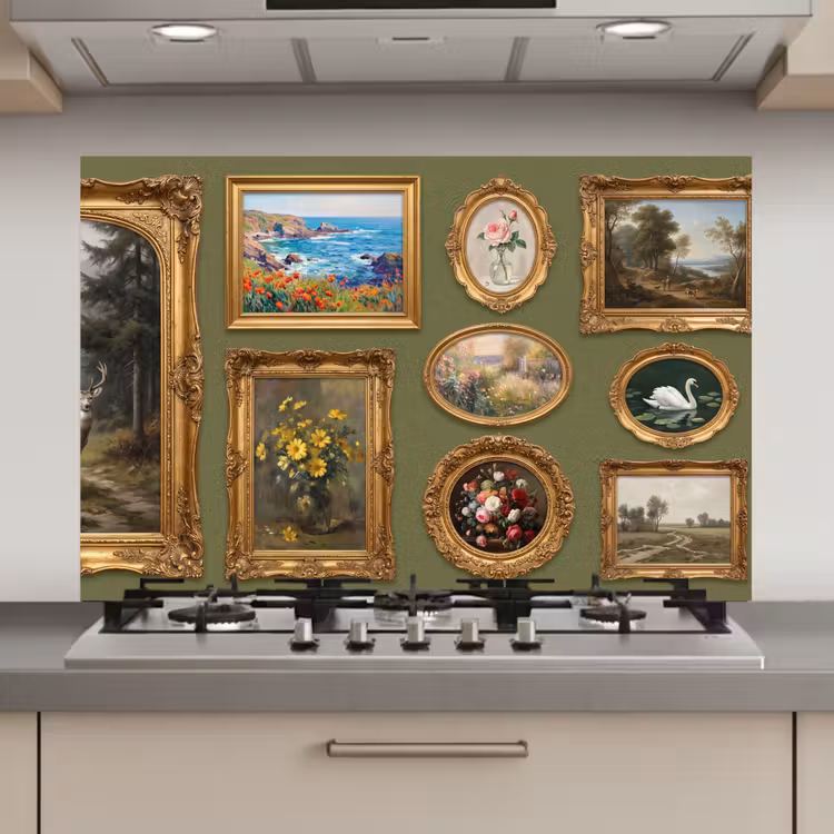 Spatscherm keuken - Hert - Bos - Natuur - Klassiek - Dieren — 1