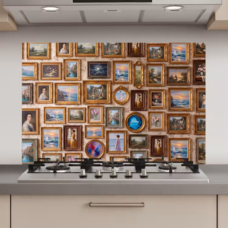 Spatscherm keuken - Interieur - Kunst - Collectie - Klassiek - Goud — 1