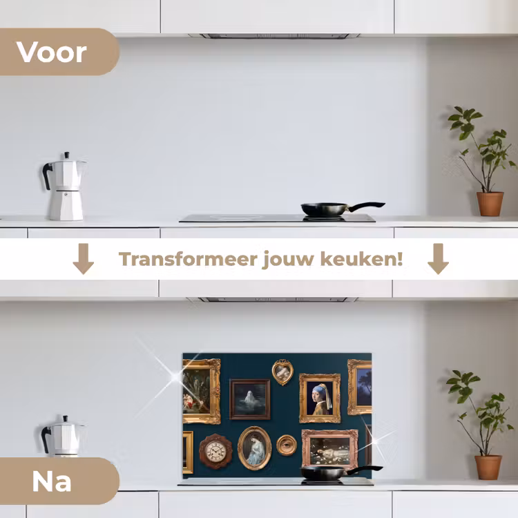 Spatscherm keuken - Kunst - Schilderijen - Decoratie - Klassiek - Groen — 3