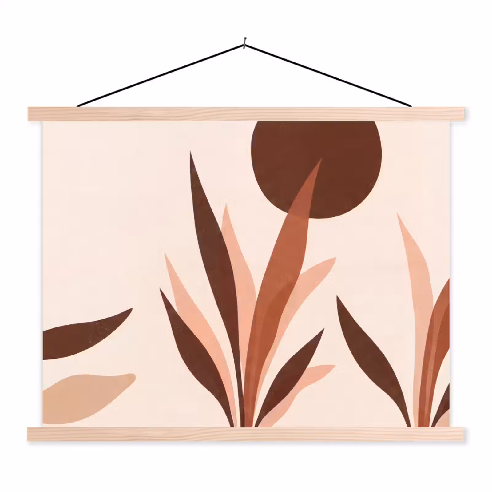 Schoolplaat - Planten - Abstract - Natuur - Bruin — 1