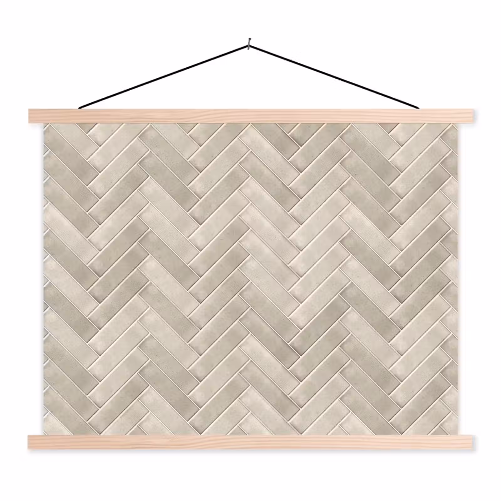 Schoolplaat - Visgraat - Wandtegel - Beige — 1