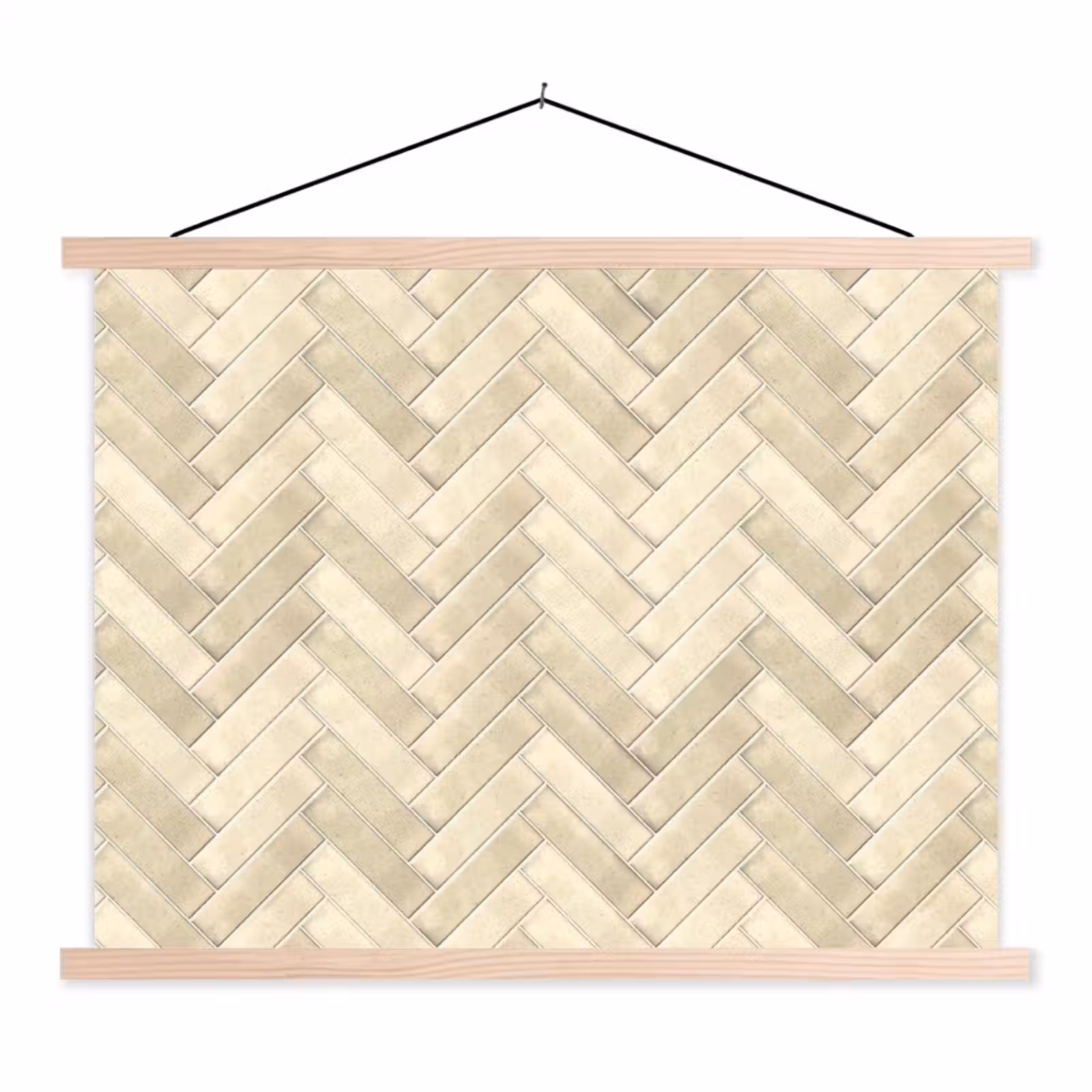 Schoolplaat - Visgraat - Wandtegel - Licht Beige — 1