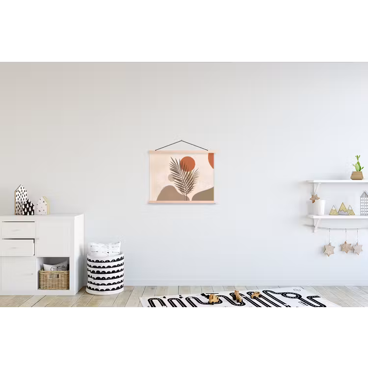 Schoolplaat - Planten - Bladeren - Abstract - Modern - Beige — 3